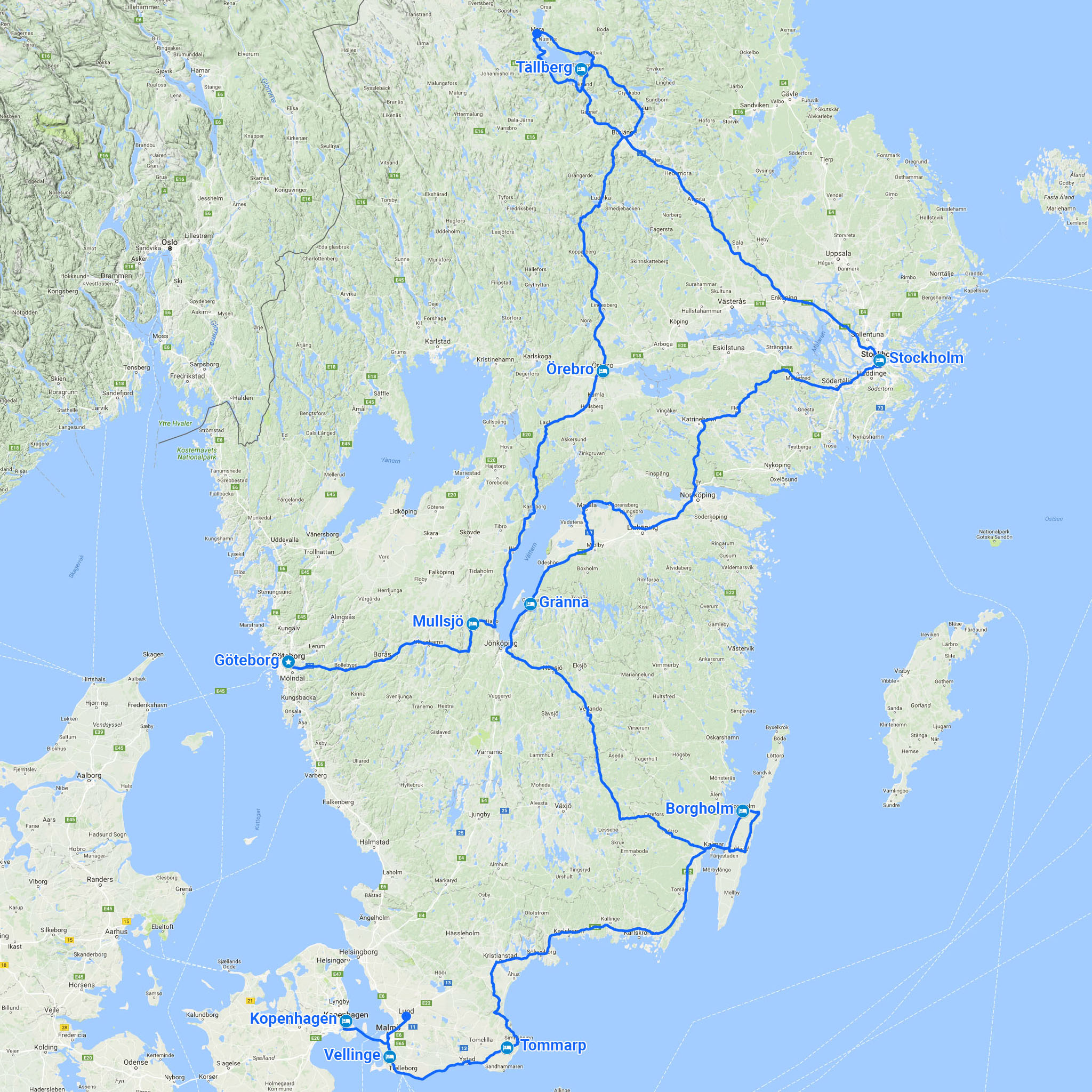 schweden route