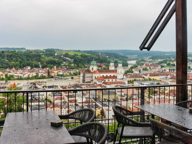 Passau, Blick von der Veste Oberhaus
