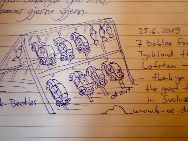 Entrada en el libro de visitas