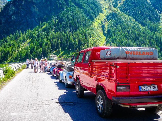 En el muro de la presa