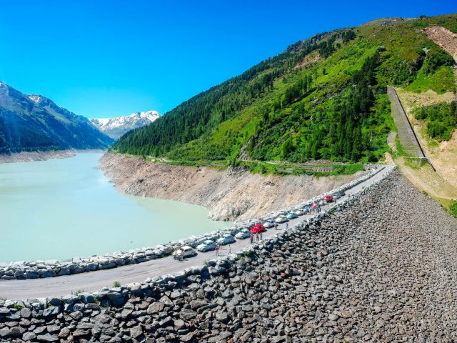 On the dam wall