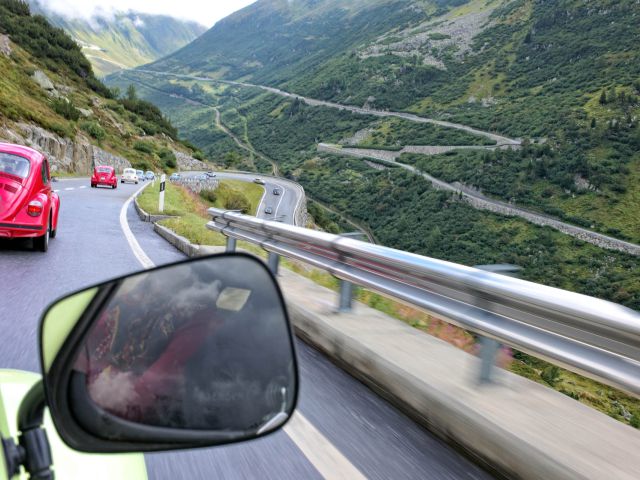 En un gran viaje de puerto de montaña