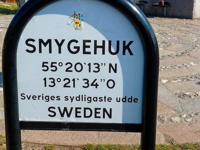 El punto más meridional de Suecia - Smygehuk