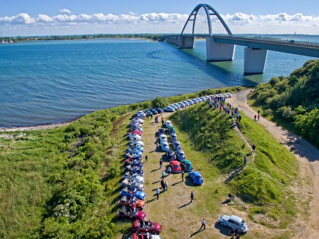 Fehmarnsund with Fehmarnsund Bridge