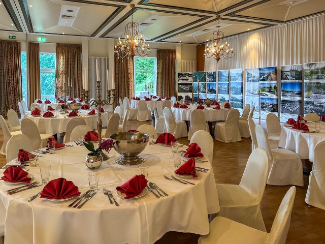 Saal des Gala-Diner im Hotel Vulcano-Lindenhof