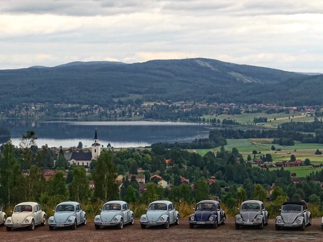 Panorama over Siljansnäs on Lake Siljan